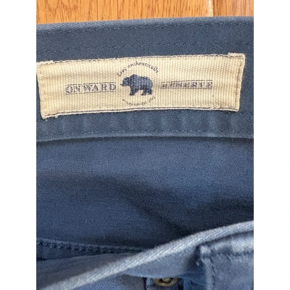 Onward Reserve Mens 5-Pocket Pants Blue Straight Leg Cotton Stretch 36/34
